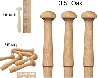 Birch Shaker Pegs 2-15/16 long with 5/8 Screw > Shaker Pegs > Wood-Dowel