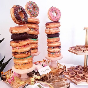 Donut Stand Handmade Doughnut Stands Wedding Doughnut holder Donut Stand Doughnut Party Doughnut WallBreakfast Bar Bagel Stand