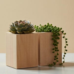 Tea Light Candle Holder Natural Finish Tea Light Container Simple Design Solid Maple Wood Rustic Modern Home Decor Accent Centerpiece Bulk