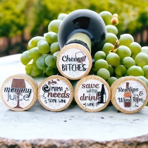 QTY 1- Fun Saying Wine Stoppers, Girlfriend Gift, Wine Stopper Gift, Wine Gift,  Gifts Under 10, Wine Club, Wine Drinker Gift, Wine Sayings