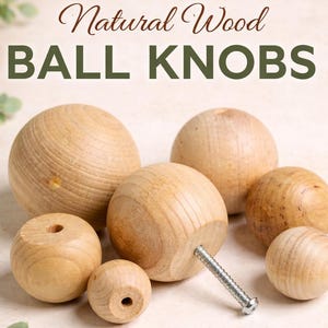 Wood Ball Knobs Doll Heads Dresser Drawer Knobs Furniture Knobs Crafting Knobs Ball Knobs Cabinet Knob Dresser Knob Dolls Set of 25