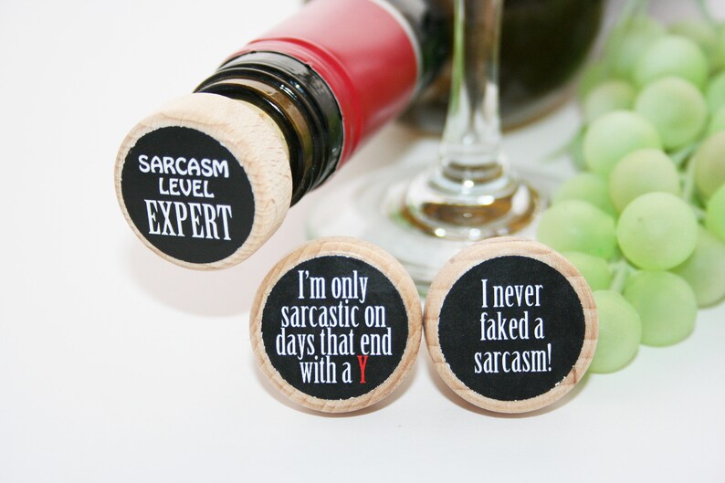 1Sarcasm Wine Stoppers Friends Wine Stoppers Funny Wine Etsy