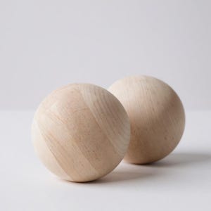 5" Maple Wood Balls Large Wooden Balls Game Pieces Craft Ball Solar System Large Wooden Balls Large Ball for DIY Crafts Sphere Bocce Balls image 11