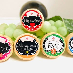 Nursing Wine Stopper Gift RN CNA Labor & Delivery Surgery Nurses Call the Shots Hug a Nurse Gift Stocking Stuffers Wine Gift