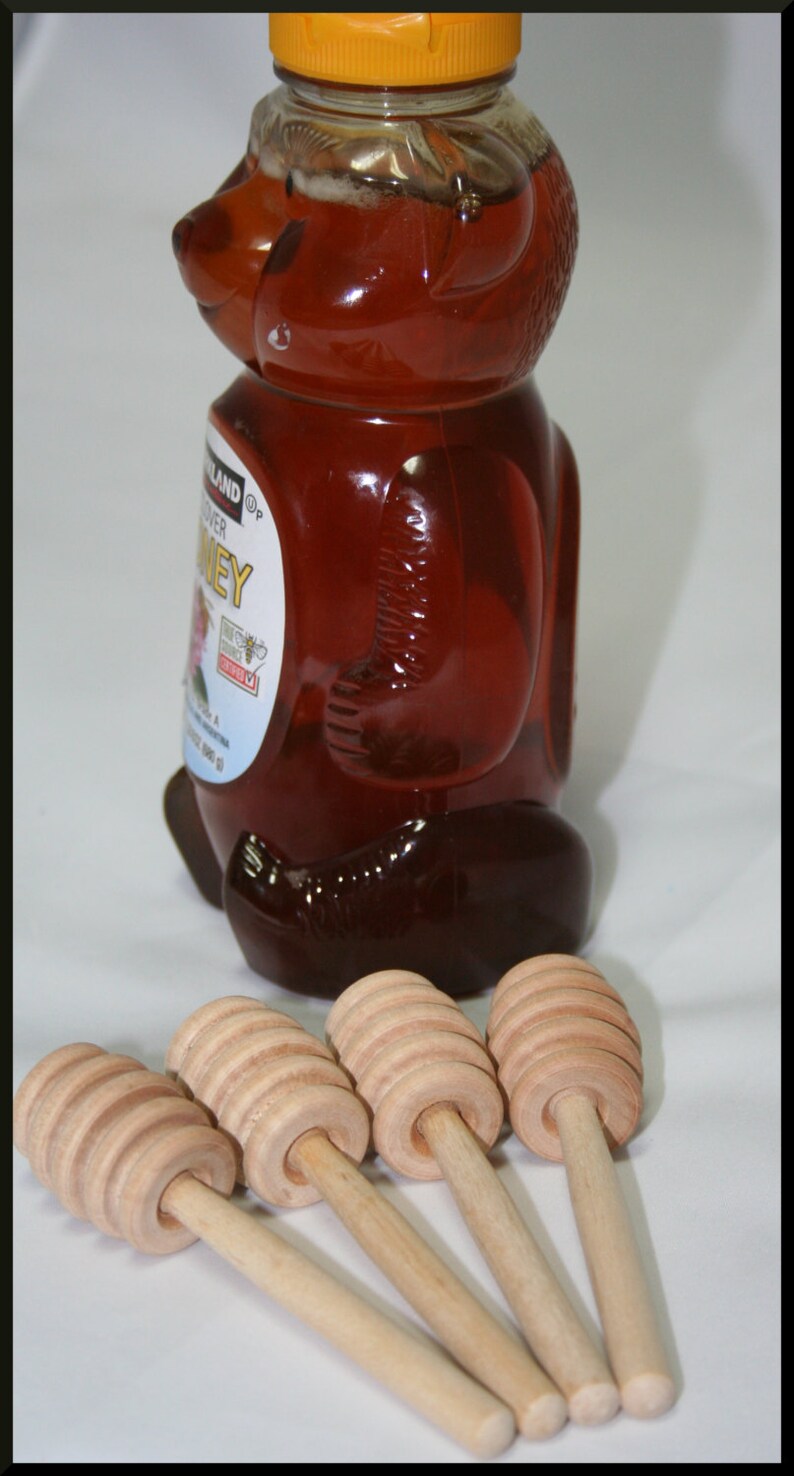 25 4 Wood Honey Dippers Wedding Honey Dippers Mini Etsy