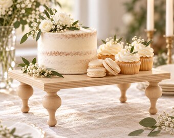 Wood Riser Boho Wedding Table Decor Display Candle Holder Rustic Wedding Display Platform Mantel Decor Farmhouse Kitchen & Bathroom Display