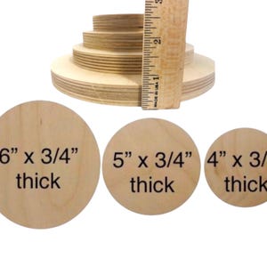 QTY 1-2 ", 3 ", 4 ",5 "", 6 ""Holzkreis Plaketten, Holzkreise, leere Kreise, natürliche Holzkreise, runde Kreise, kreisförmiges Holz, Crockpot-Deckel