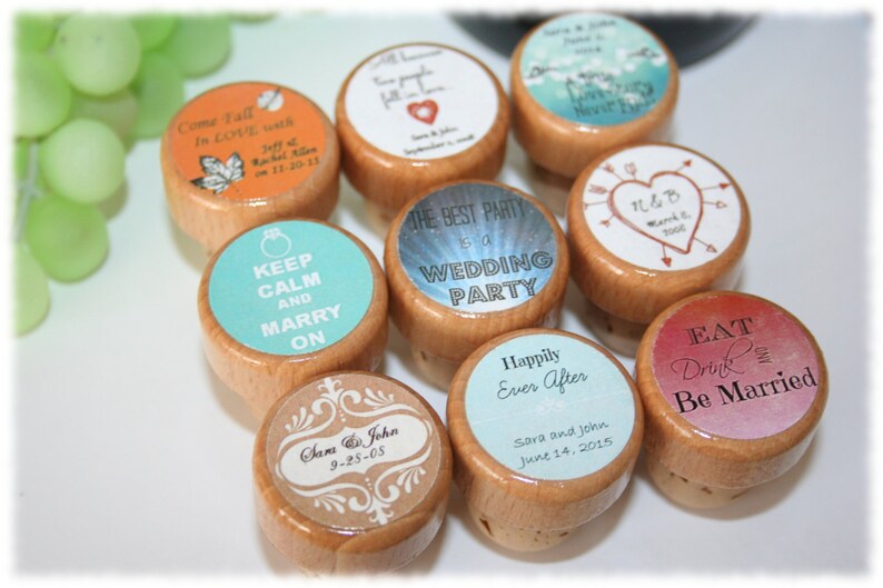 1 Custom Wedding Wine Stoppers Bulk Discount Pricing Etsy