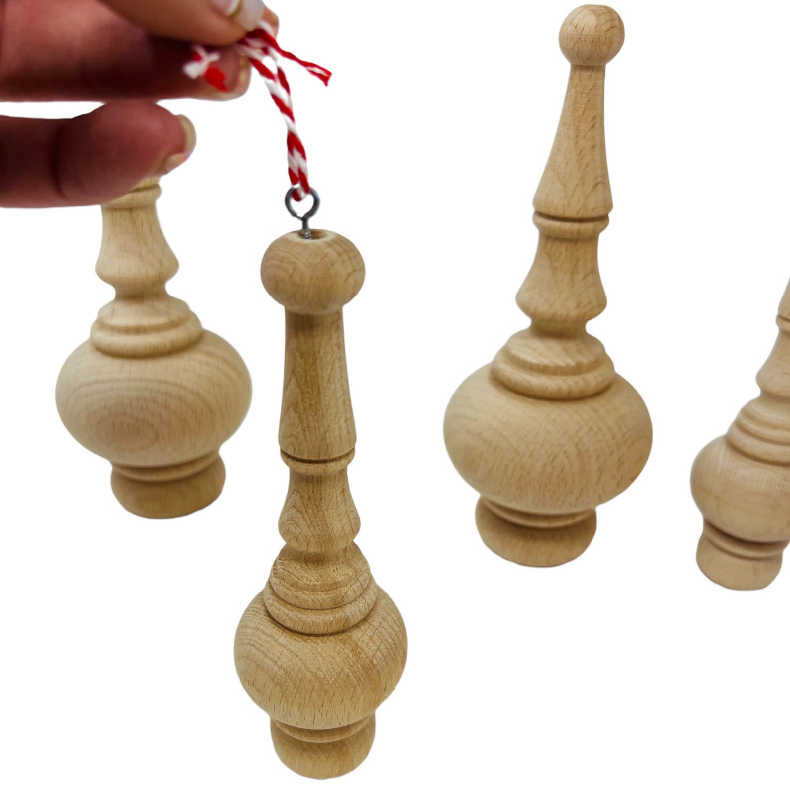 QTY 1 Wood Finials, Bedpost Finial, Chair Finial, Jar Tops, Curtain Rod
