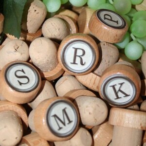 Monogram Wedding Wine Stoppers Personalized Gift Thank You Favors Cork Stoppers Party Favors Gifts, Alphabet Stopper,Best Friend