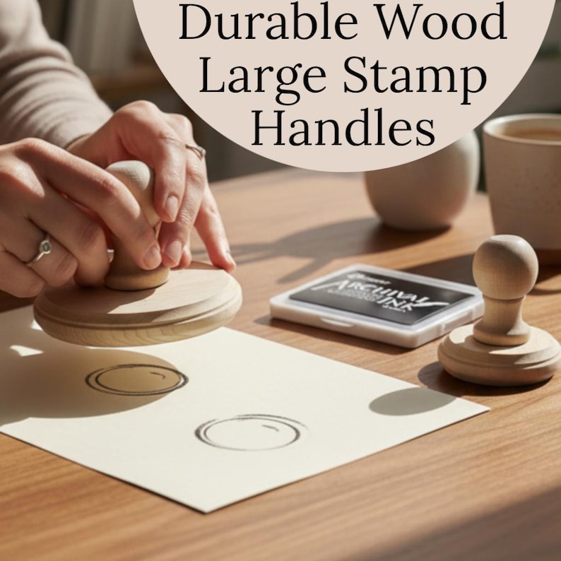 Mount for Stamp Blank Large Rubber Stamp Block Add Your Own Stamp Wood ...