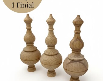 Aazon.co: Risbay 2PCS Unfinished Wood Finials Decorative,2-3/4" Tall