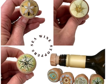 QTY 1-Sea Wine Stoppers, Ocean Wine Stopper, Marine Life Wine Stopper, Wedding Wine Stopper, 30 Sea Life Wine Stopper Designs, Wine Gift