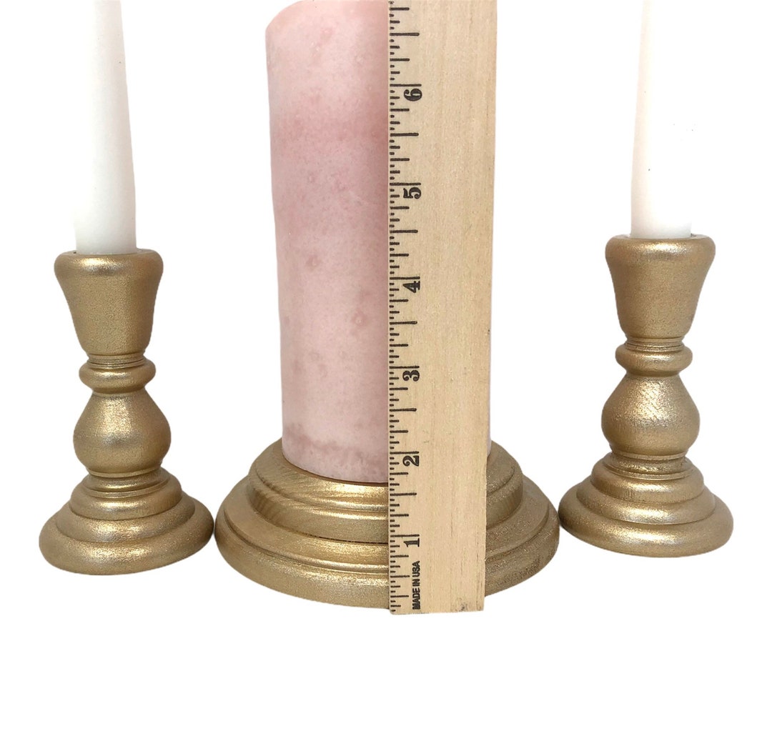 QTY 1 Unity Candlestick Set of 3, Hand Painted Champagne, Wedding Candlestick Holders, Unity