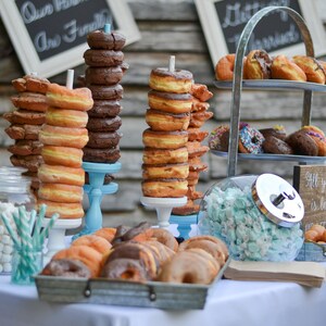 Donut Stands Wedding Doughnut Stands Donut Holder Painted Donut Stand Donut Party Donut Wall Breakfast Bar, Wedding Dessert Bar