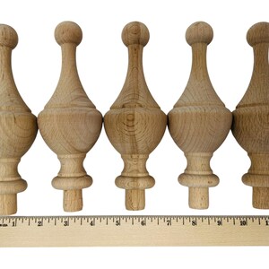 Versatile Wooden Finial Unfinished Maple Material Multiple Usage Applications Furniture Topper Element Curtain Rod End Cap Bedpost Decoration Piece Jar Lid Cover DIY Project Supply Premium Construction Quality Smooth Surface Texture Ready
