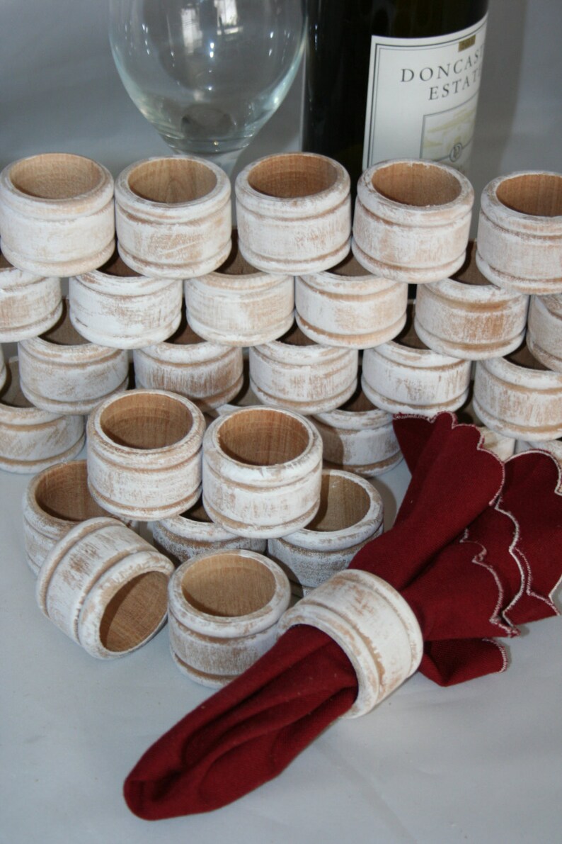 25 Rustic Wood Napkin Ring Holder Wedding Napkin Rings Etsy