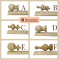 Wooden Finials Decorative Accents Wood Finial Furniture Curtain Rod Finials Small Wood Finial Chair Fireplace Finial Stairway Finial