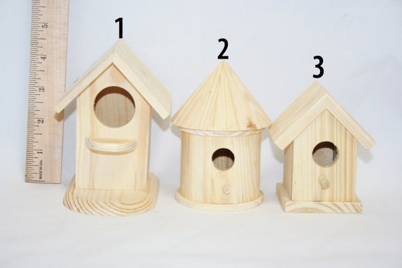 Maison De Petit Oiseau De Bois Non Finis Maison Doiseau Nichoir En Bois Art De Pelouse Oiseau De Jardin Décoration Maison Mangeoires Et