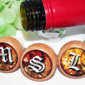 Monogram Wine Stoppers, Lettered Wine Stopper, Wedding Wine Stopper, Bridesmaid Wine Stopper, Name Gifts, Thank You Favors, Wine Gift