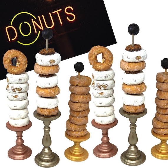 QTY 1 4 superior y 4 inferior mini soportes de donut, soportes de donut de  boda, soporte de donut, donuts de baby shower, fiesta de donut, pared de  donut, soporte de bagel -  México