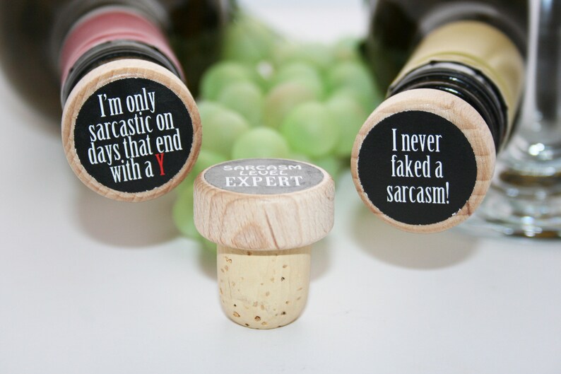 Wine Gift 1Sarcasm Wine Stoppers Bottle Stopper FREE Ship Friends