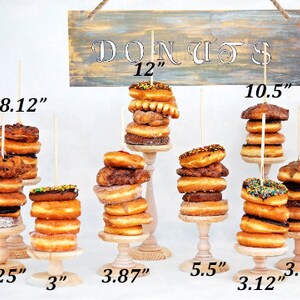 QTY 1 Christmas Themed Donut Stands, Wedding Doughnut Stands, Doughnut Holder, Donut Stand, Doughnut Party, Doughnut Wall, Donut Platter image 9
