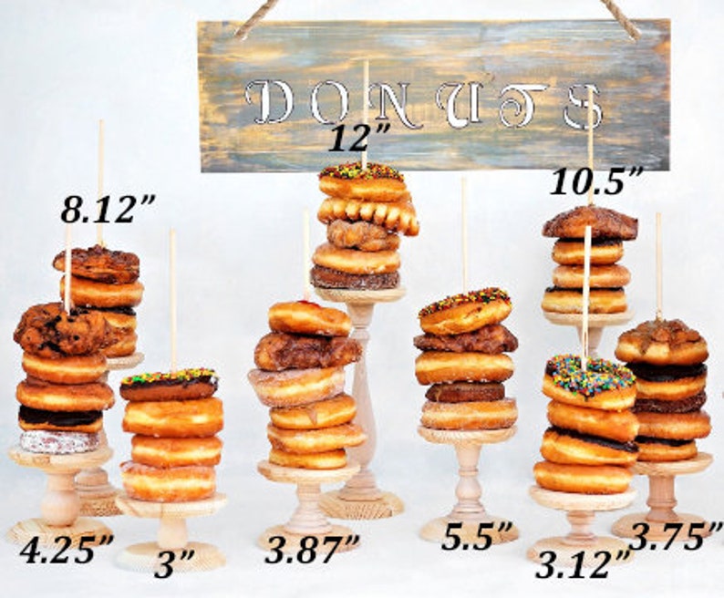 QTY 1 Christmas Themed Donut Stands, Wedding Doughnut Stands, Doughnut Holder, Donut Stand, Doughnut Party, Doughnut Wall, Donut Platter image 9