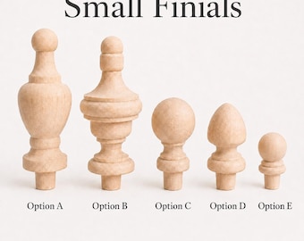 Wood Finials Jar Tops Wood Finials Small Finials Curtain Ends Curtain Rods Decorative Finials Chair Finials Bed Post Craft Parts DIY