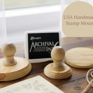 Bevestiging voor stempel Blanco groot rubberen stempelblok Voeg je eigen stempel toe Houten handvat Stempel DIY-stempelbevestiging voor knutselen Handstempelhandvat