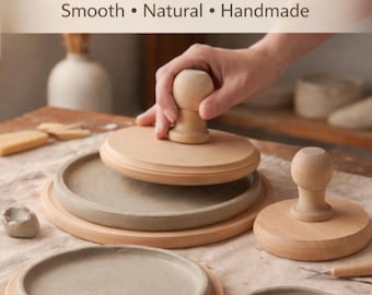 Mount for Clay Molds Wooden Clay Plate Molds with Handles Hand Building Pottery Tools for Ceramic Plates & Slab Work 4 Sizes Available