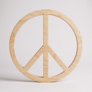 Wood Peace Sign Baltic Birch Multiple Sizes and Thicknesses Available ...