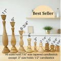 Natural Wooden Candlestick Holders DIY Craft Candle Holders Rustic Wedding Centerpieces Farmhouse Table Décor Wedding Decor Table Setting