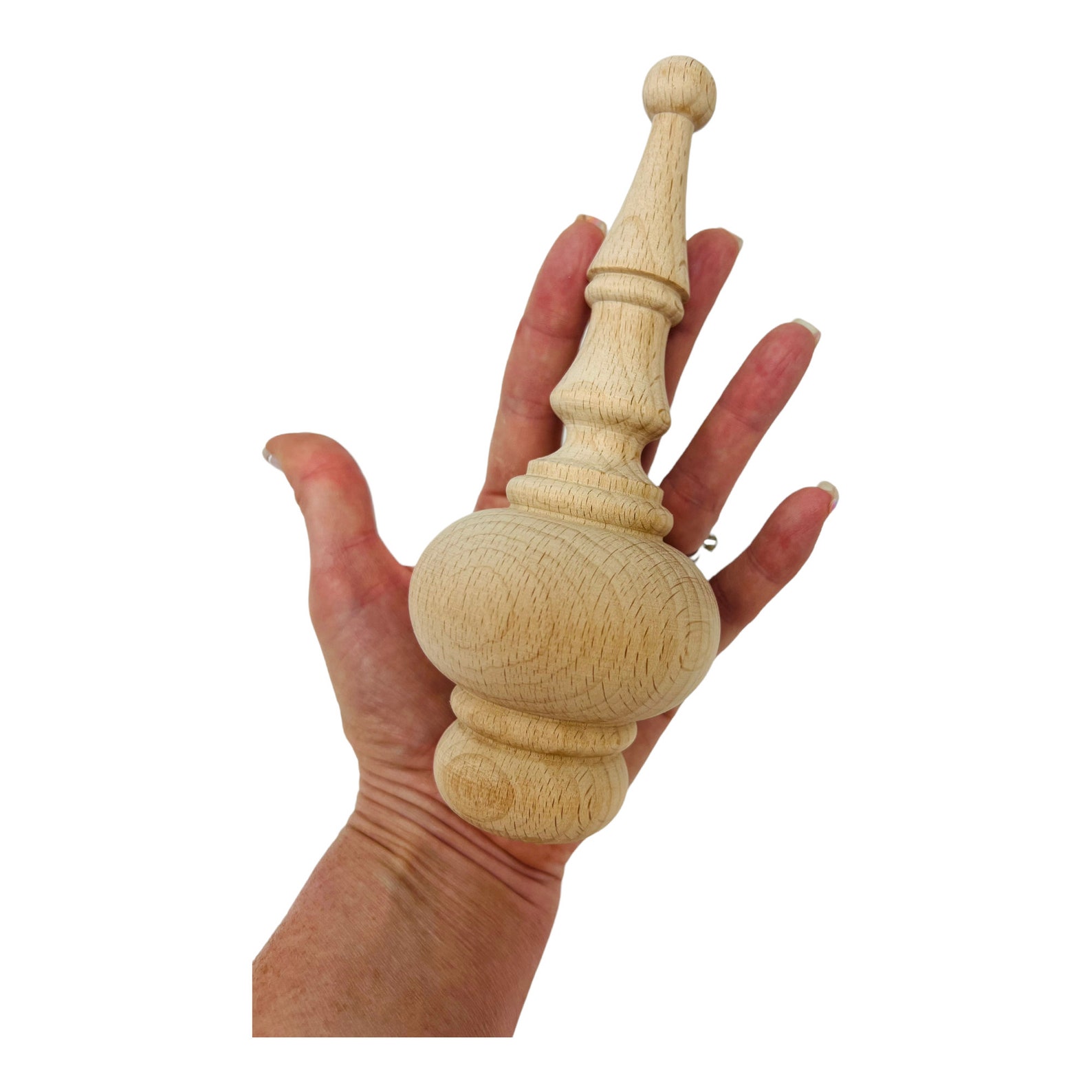 QTY 1 Wood Finials, Bedpost Finial, Chair Finial, Jar Tops, Curtain Rod