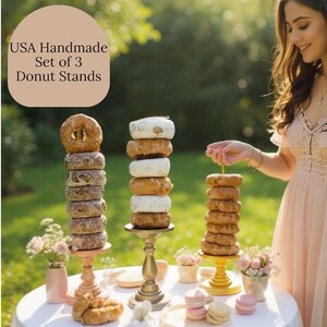 Mini Donut Stands Wedding Donut Stands Donut Holder Baby Shower Decor Party Donut Wall Bagel Stand Dessert Ideas Party Decor Donut Display