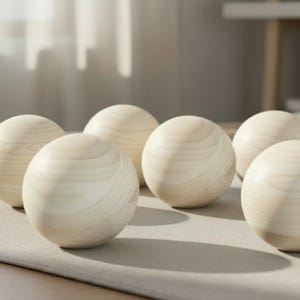 5" Maple Wood Balls Large Wooden Balls Game Pieces Craft Ball Solar System Large Wooden Balls Large Ball for DIY Crafts Sphere Bocce Balls image 15