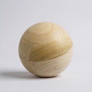5" Maple Wood Balls Large Wooden Balls Game Pieces Craft Ball Solar System Large Wooden Balls Large Ball for DIY Crafts Sphere Bocce Balls image 12
