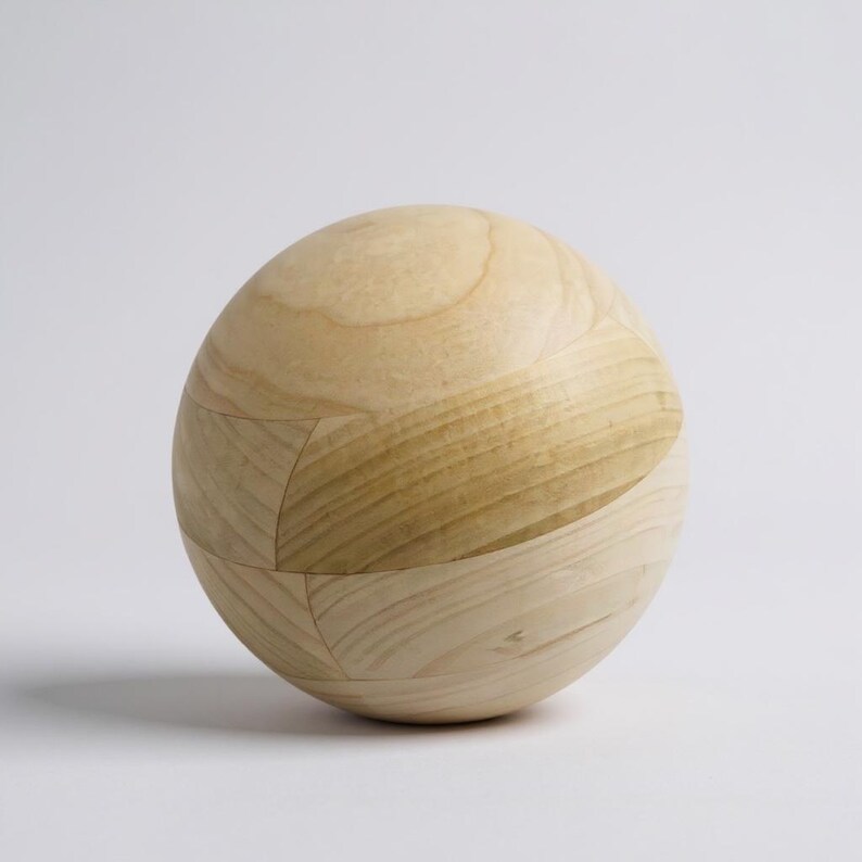 5" Maple Wood Balls Large Wooden Balls Game Pieces Craft Ball Solar System Large Wooden Balls Large Ball for DIY Crafts Sphere Bocce Balls image 12
