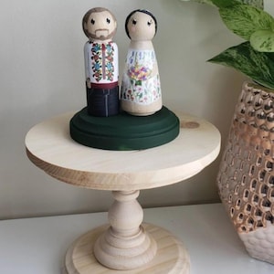 Small Cake Stand One Year Old Pics Cake Smash Birthday Party Cake Stand Modern Farmhouse Riser Home Decor Rustic Wooden Cake Stand for Baby image 3