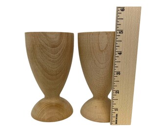 QTY 1-  5" Tall Wood Stands, Base for Cake Stand, Wood Turning, Pedestal, Wood Cup Trophy