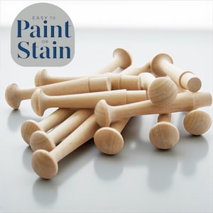 3.5 Inch Shaker Pegs Wall Hanger Birch Wood Shaker Peg Hook Hanger Oak Coat Hooks Maple Hat Holder Kids Hook Wall Mount Fixture Mudroom Pegs