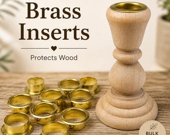 Brass Candle Metal Inserts for Candle Stick Hole Insert Candle Cup Rings Grommet Metal Insert Protects Candles Wholesale Inserts Bulk