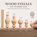 Wood Finials Jar Tops Wood Finials Small Finials Curtain Ends Curtain Rods Decorative Finials Chair Finials Bed Post Craft Parts DIY