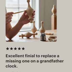Unfinished Maple Finial Wood Craft Supply Kit Furniture Curtain Treatment Rod End Chair Large Bedpost Topper Decoration Jar Top Home Accent image 16