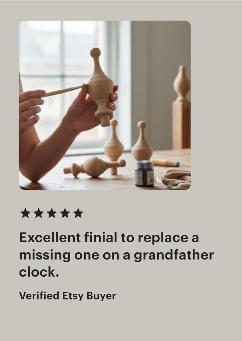 Unfinished Maple Finial Wood Craft Supply Kit Furniture Curtain Treatment Rod End Chair Large Bedpost Topper Decoration Jar Top Home Accent image 16