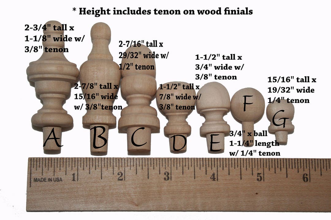 QTY 1 Natural Wood Finials, Jar Tops, Wood Finials, Small Finials