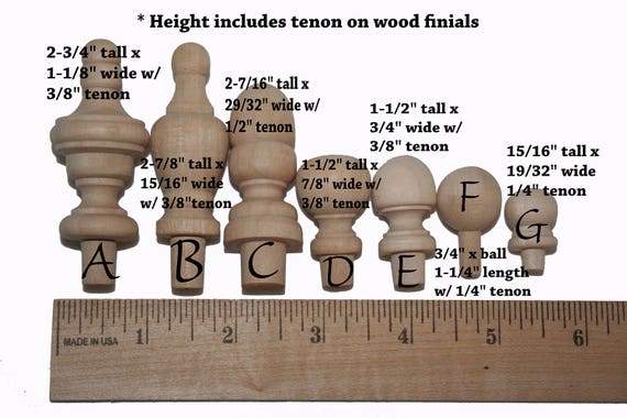 QTY 1 Natural Wood Finials, Jar Tops, Wood Finials, Small Finials, Curtain  Ends, Curtain Rods, Decorative Finials, Chair Finials, Bed Post 