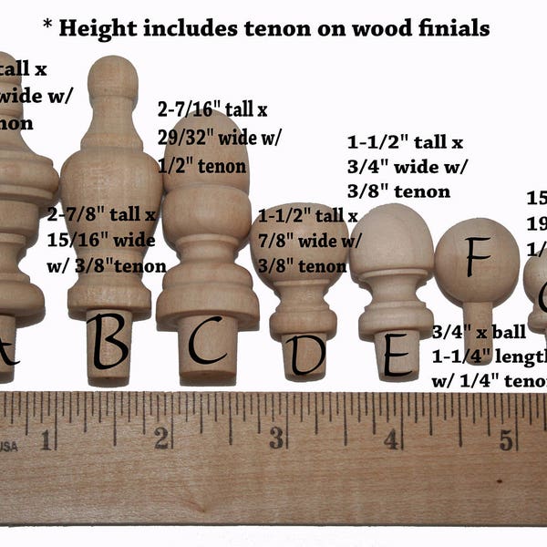 QTY 1- Natural Wood Finials, Jar Tops, Wood Finials, Small Finials, Curtain Ends, Curtain Rods, Decorative Finials, Chair Finials, Bed Post