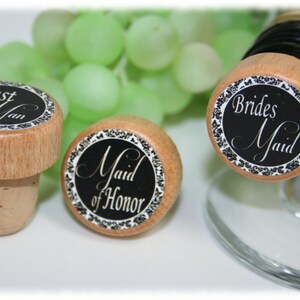Wedding Wine Stoppers Wedding Party Wine Stoppers Thank You Wine Stoppers Wedding Favors Bridesmaid Maid of Honor Wine Stopper