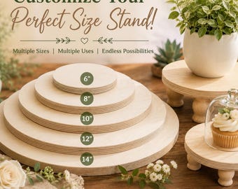 Plant Stand Riser Rustic Home Decor House Warming Gift Houseplant Stand Cake Stand Rustic Cupcake Holder Wedding Cake Stand Dessert Holder
